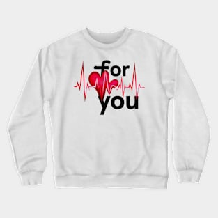 Romantic heartbeat heart lover Crewneck Sweatshirt